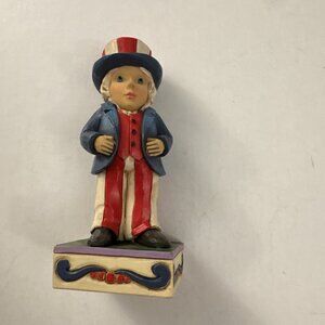 Jim Shore Heartwood Creek Patriotic Young Uncle Sam Figurine 4" X4